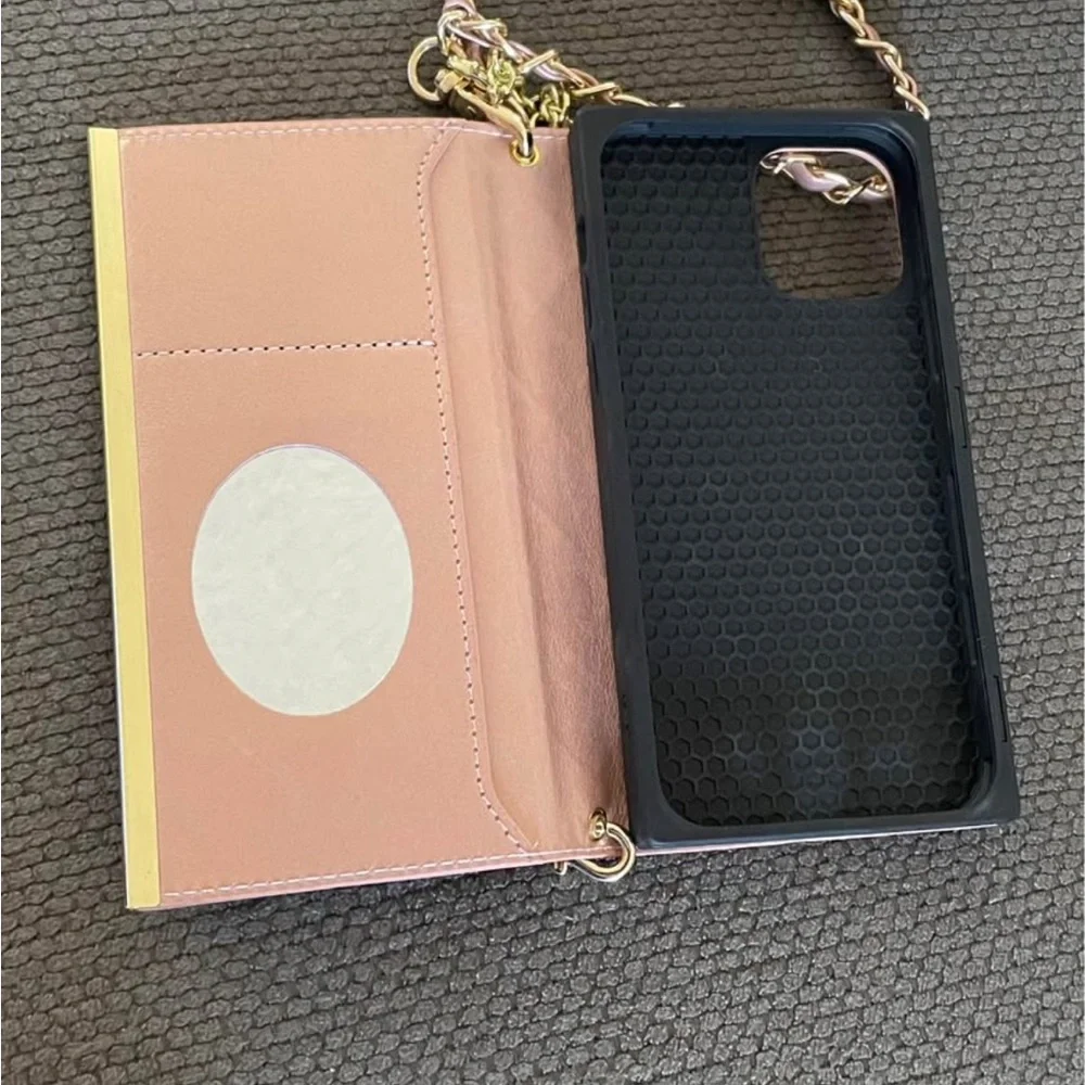 Quilted Pink Crossbody phone case wallet
